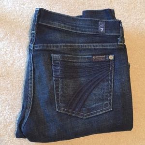 Seven for All Mankind dark wash wide leg jeans